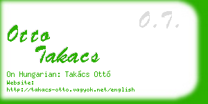 otto takacs business card