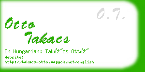 otto takacs business card